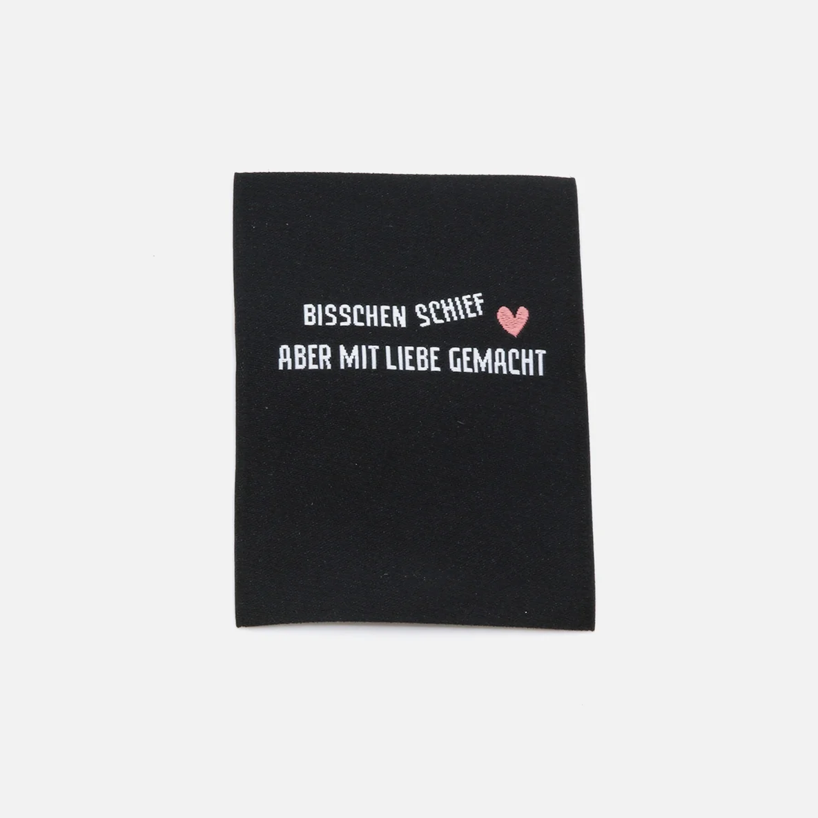 Webetikett L "Bisschen schief", 50x70 mm