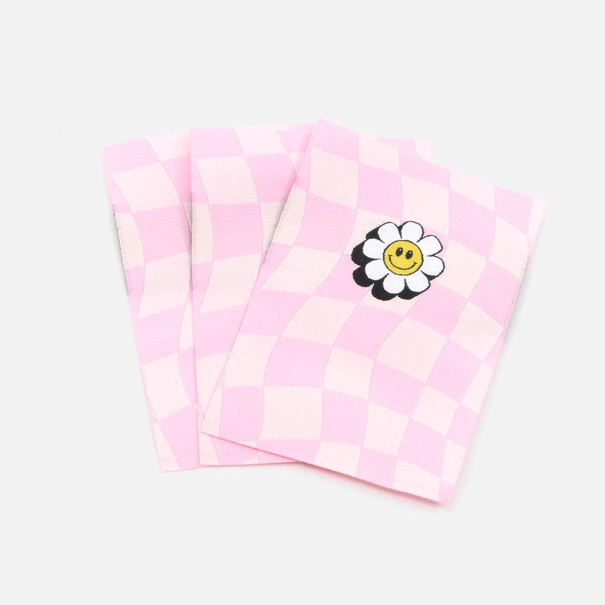 Webetikett L "Checker Flower", 50x70 mm