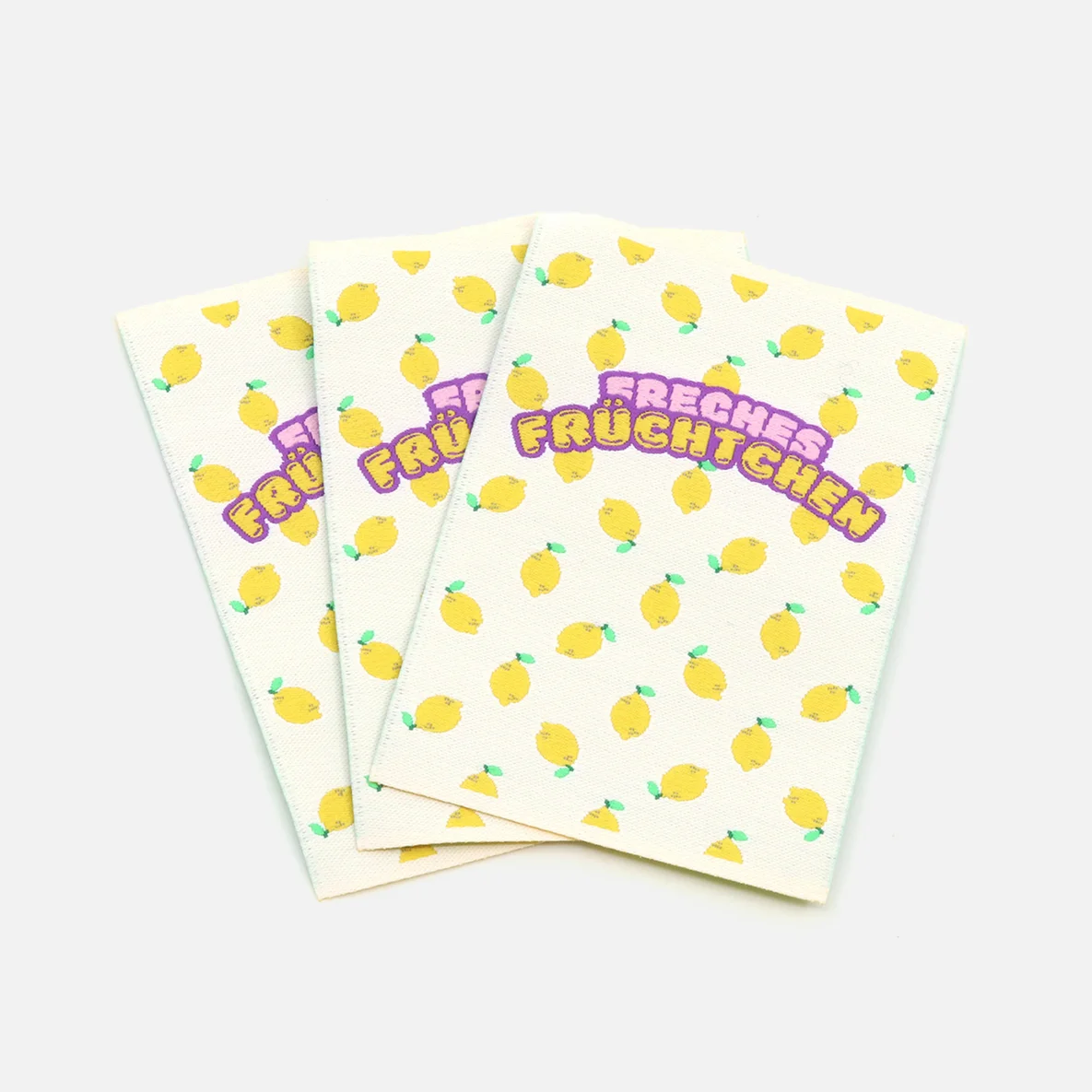 Webetikett L "Freches Früchtchen", 50x70 mm
