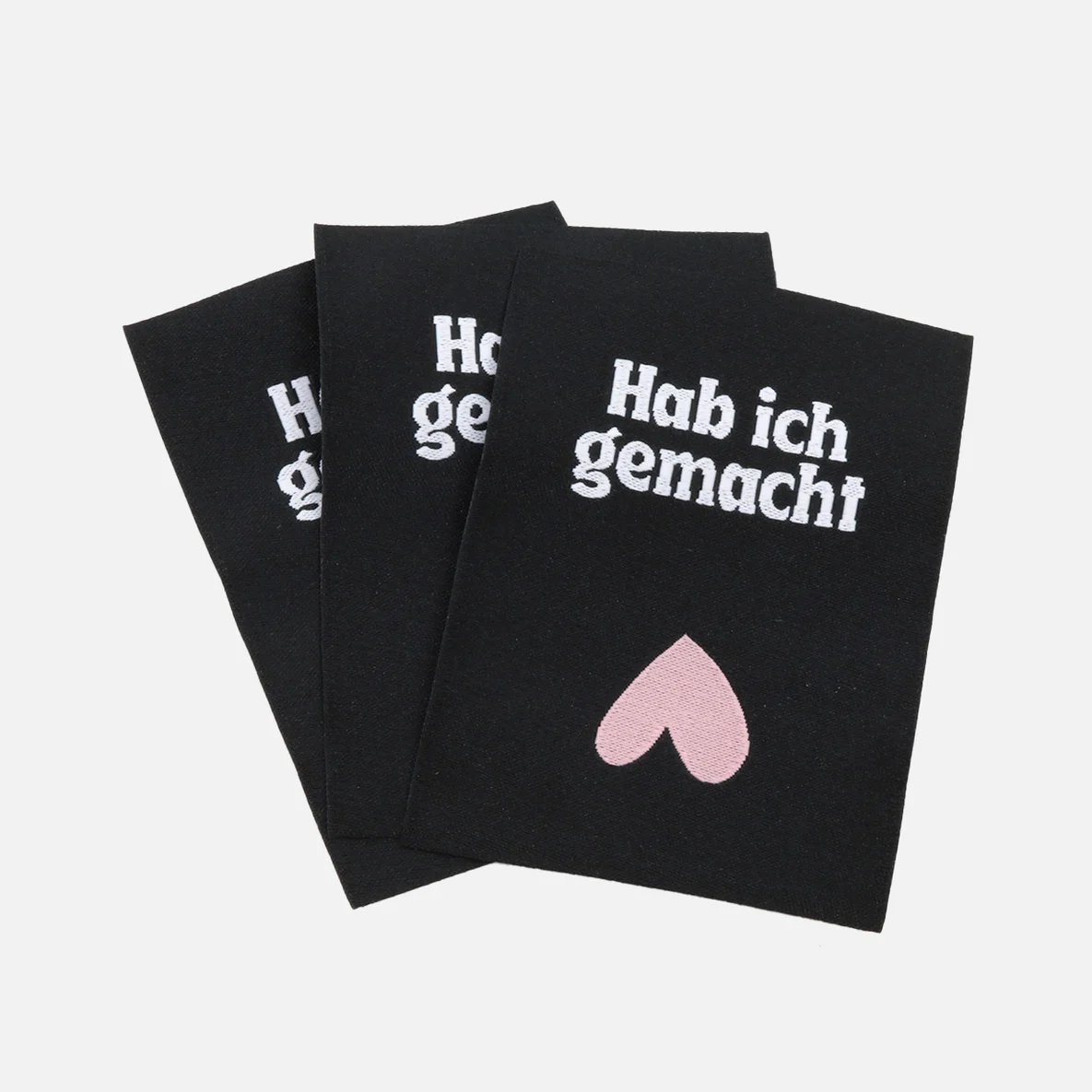 Webetikett L "Hab ich gemacht", 50x70mm 