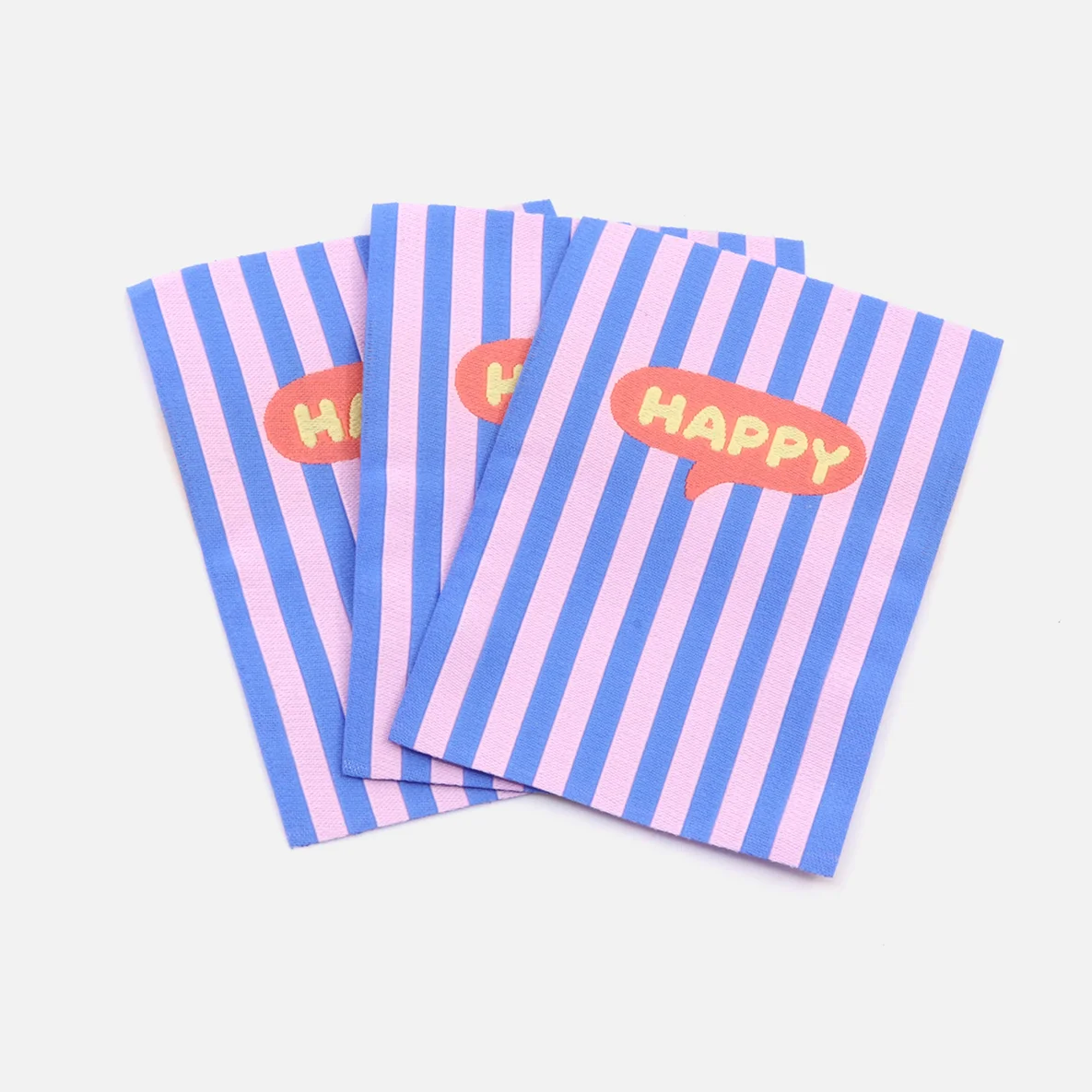 Webetikett L "Happy", 50x70 mm