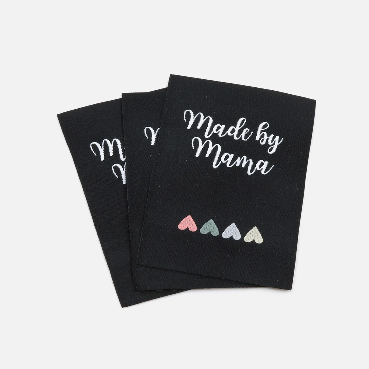 Webetikett L "Made by Mama", 50x70 mm
