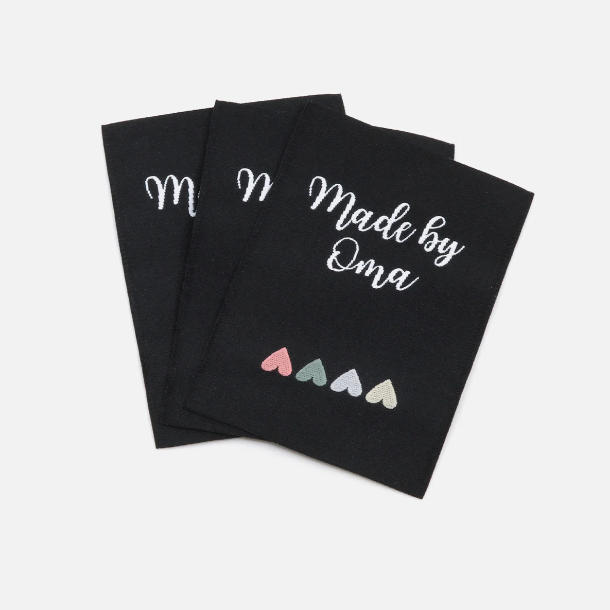 Webetikett L "Made by Oma", 50x70 mm