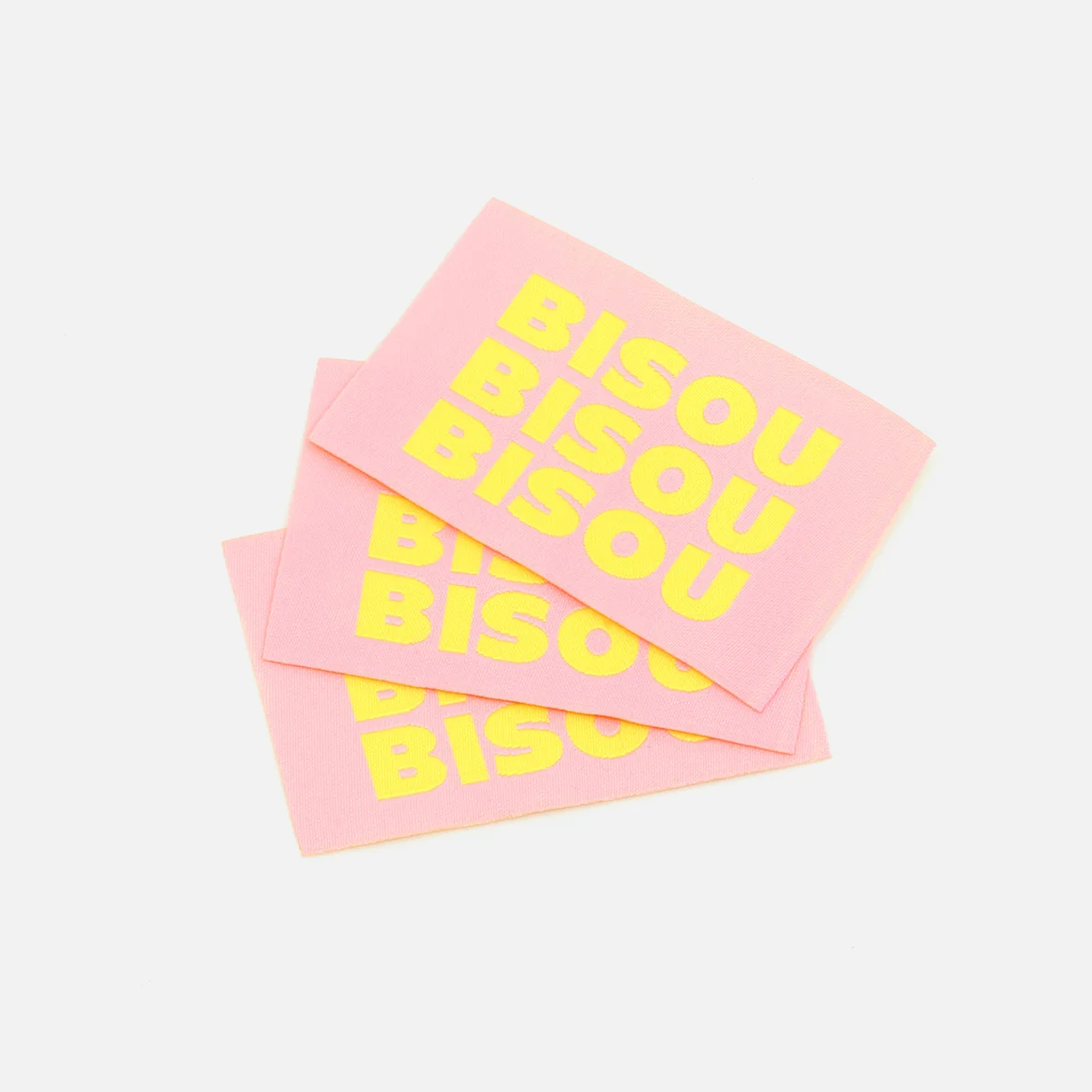 Webetikett L "Bisou", 57x38 mm
