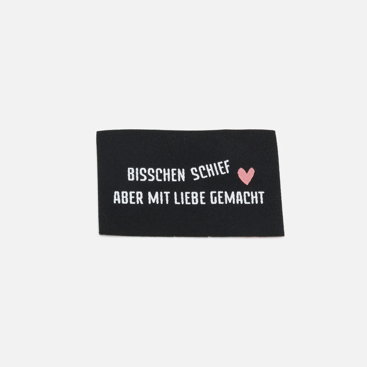 Webetikett L "Bisschen schief", 57x38 mm