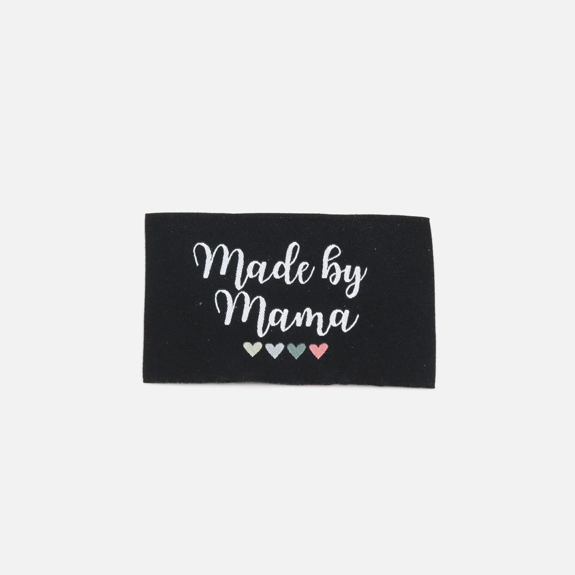 Webetikett L "Made by Mama", 57x38 mm