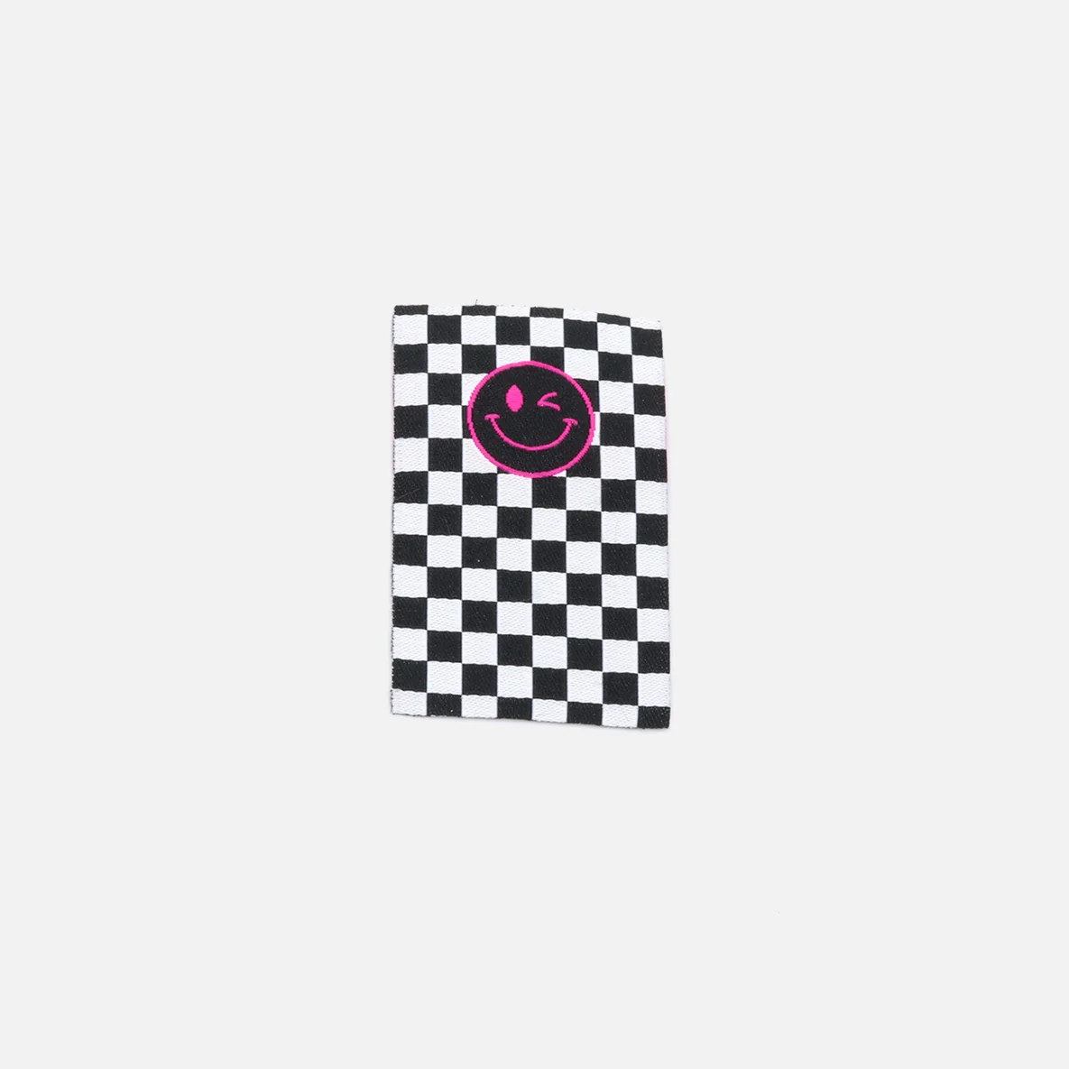 Webetikett M "Checker Smiley", 30x50 mm