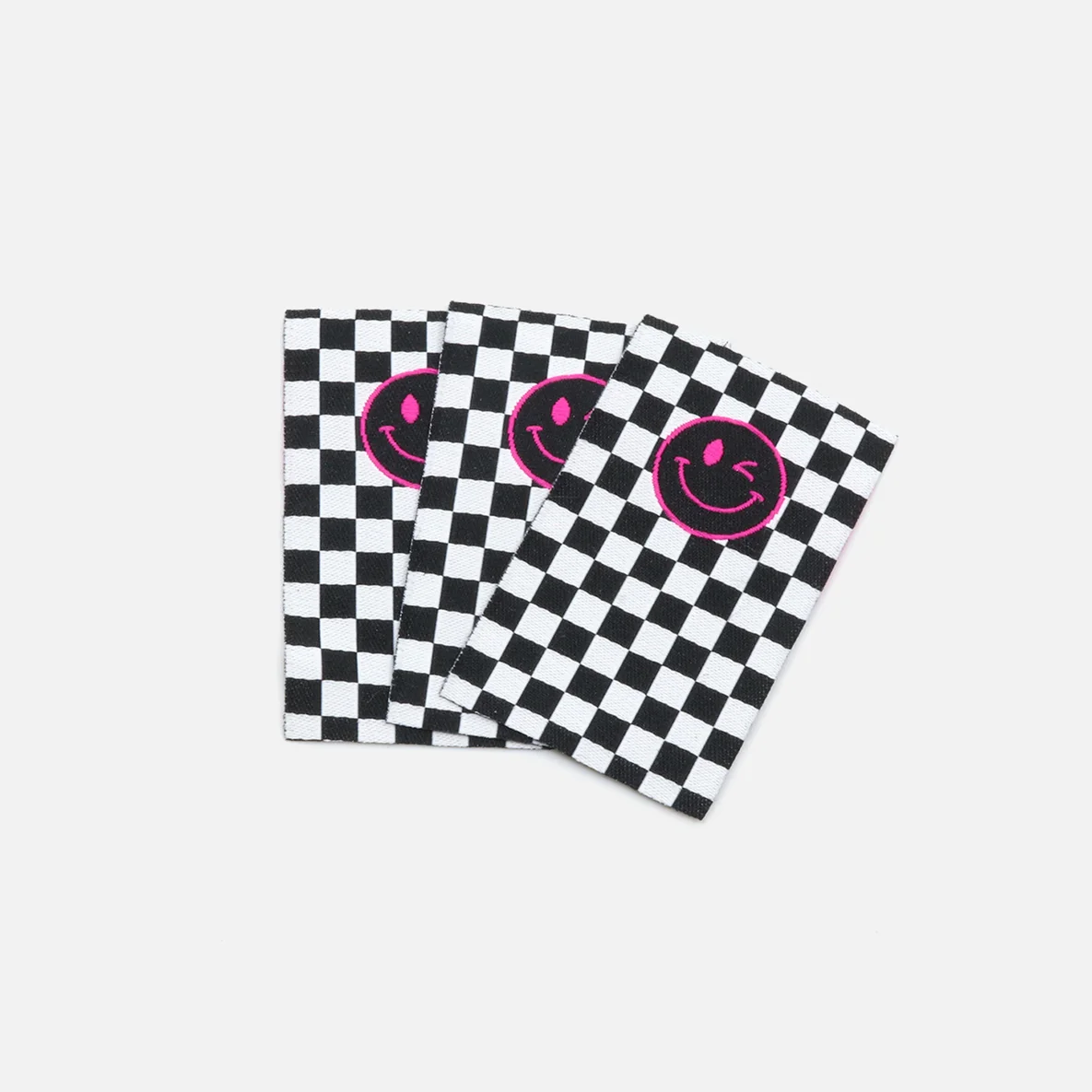 Webetikett M "Checker Smiley", 30x50 mm