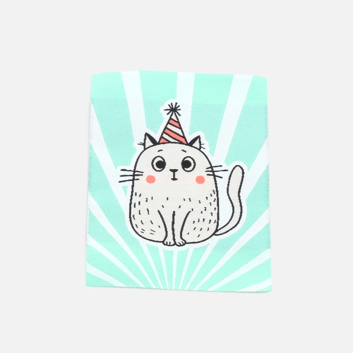 Webetikett "Party Katze", XL, 60x80 mm, 1 Stück