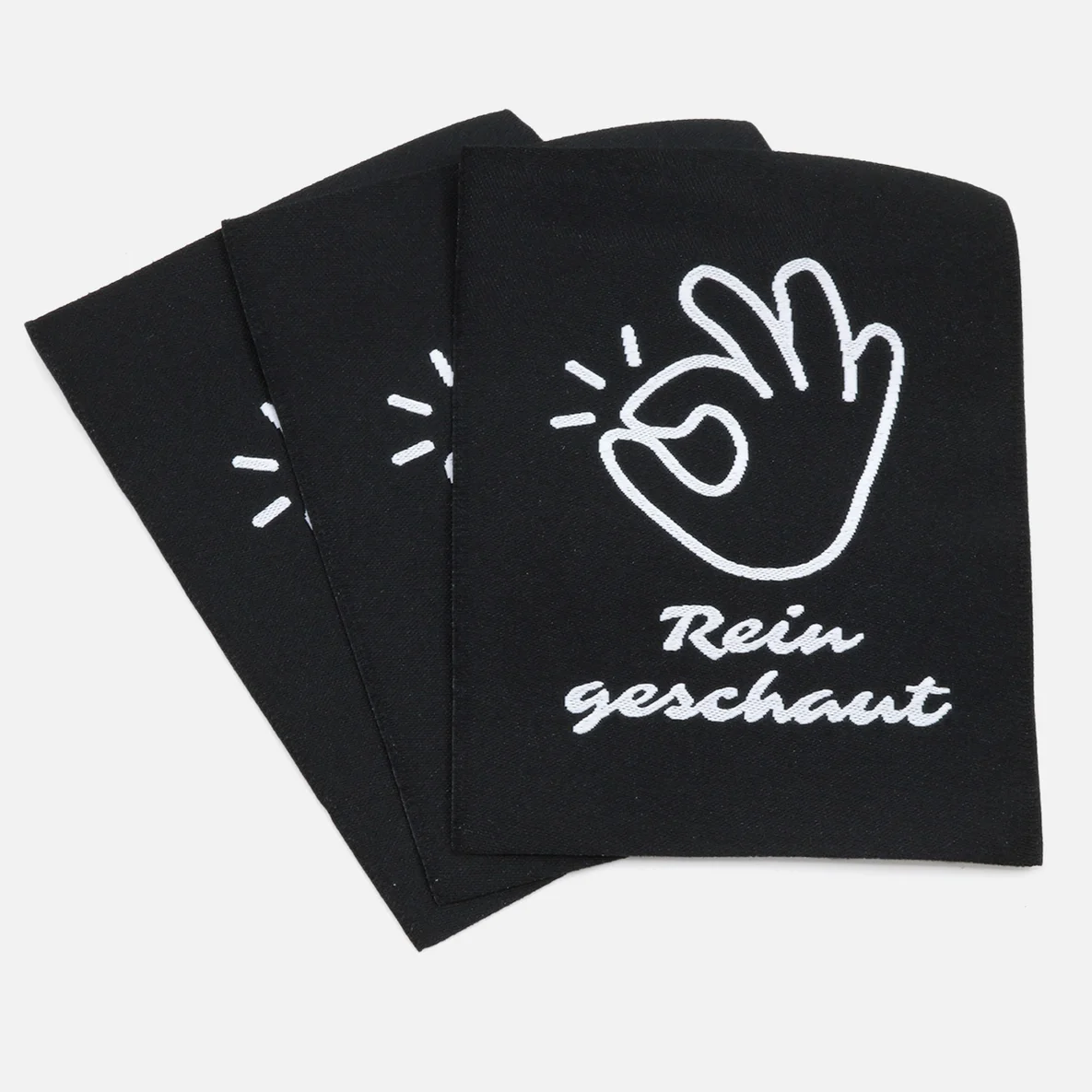 Webetikett "Reingeschaut", XL, 60x80 mm, 3 Stück