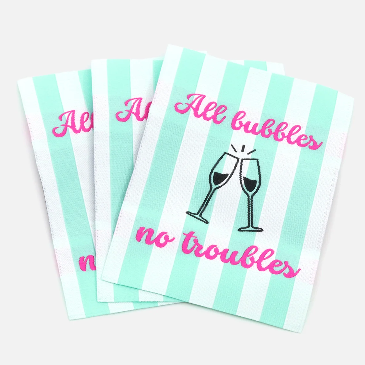 Webetikett XL "All blubbles", 60x80 mm