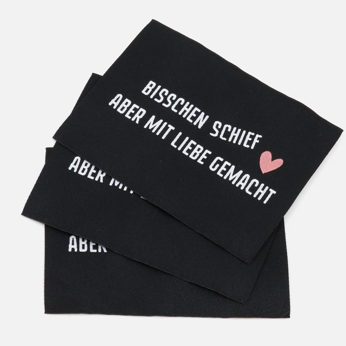 Webetikett XL "Bisschen schief", 60x80 mm