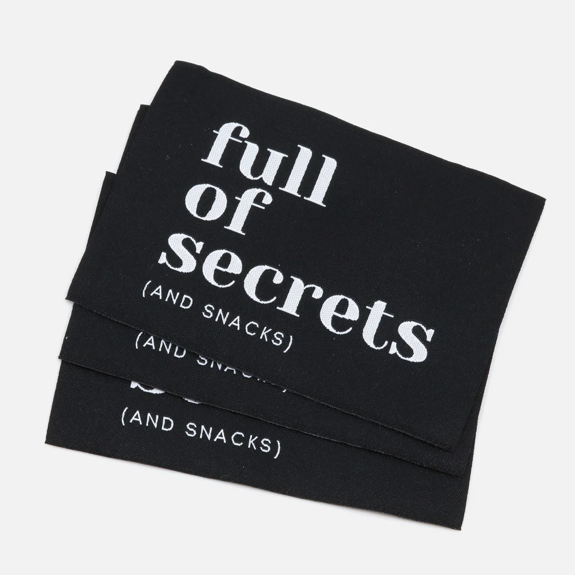 Webetikett XL "full of secrets", 60x80 mm