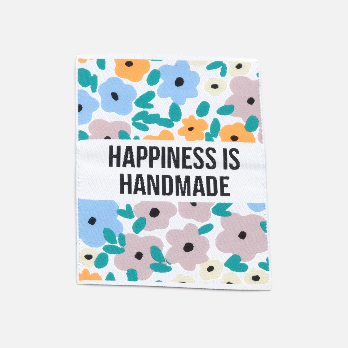 Webetikett "Happiness is handmade" XL