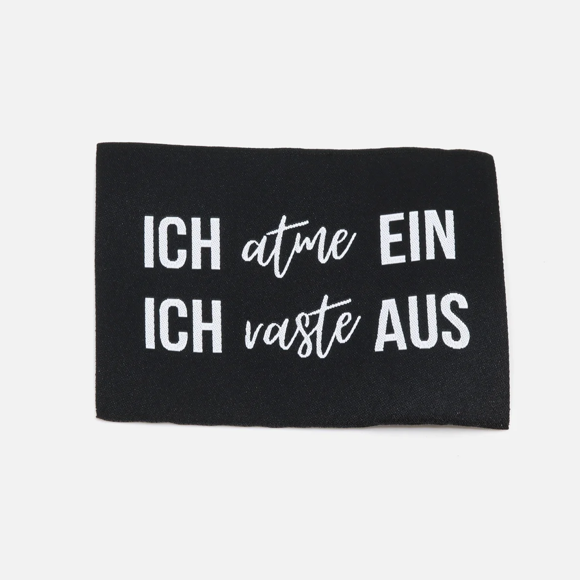 Webetikett XL "Ich atme ein"