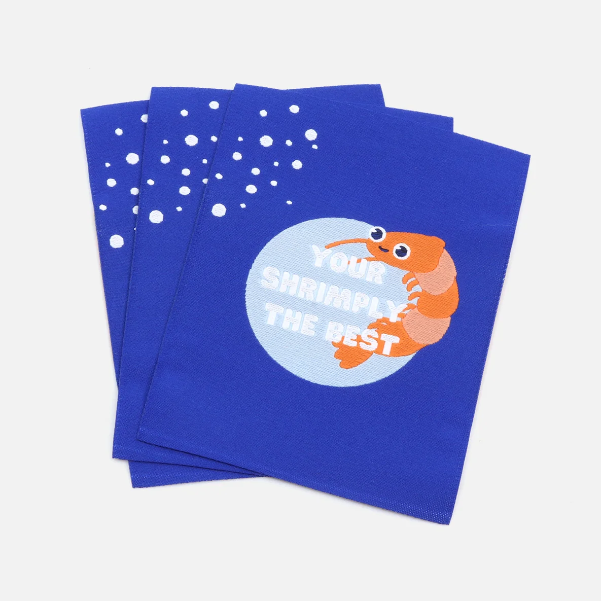 Webetikett "Shrimply the best" XL