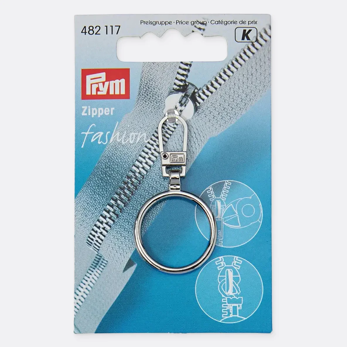 PRYM "Fashion-Zipper" Ring Silber