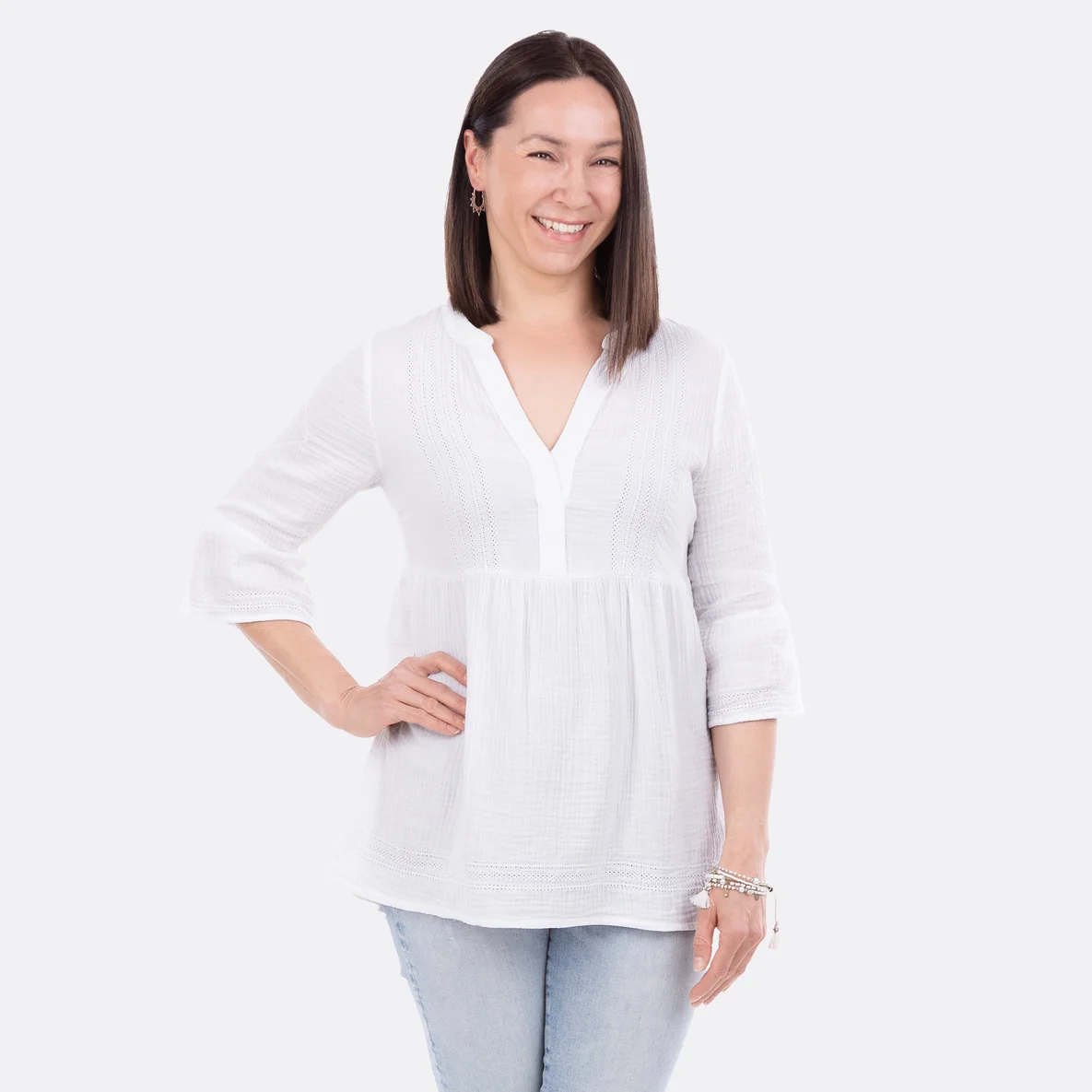 Schnittmuster "Angel", Musselin weiß