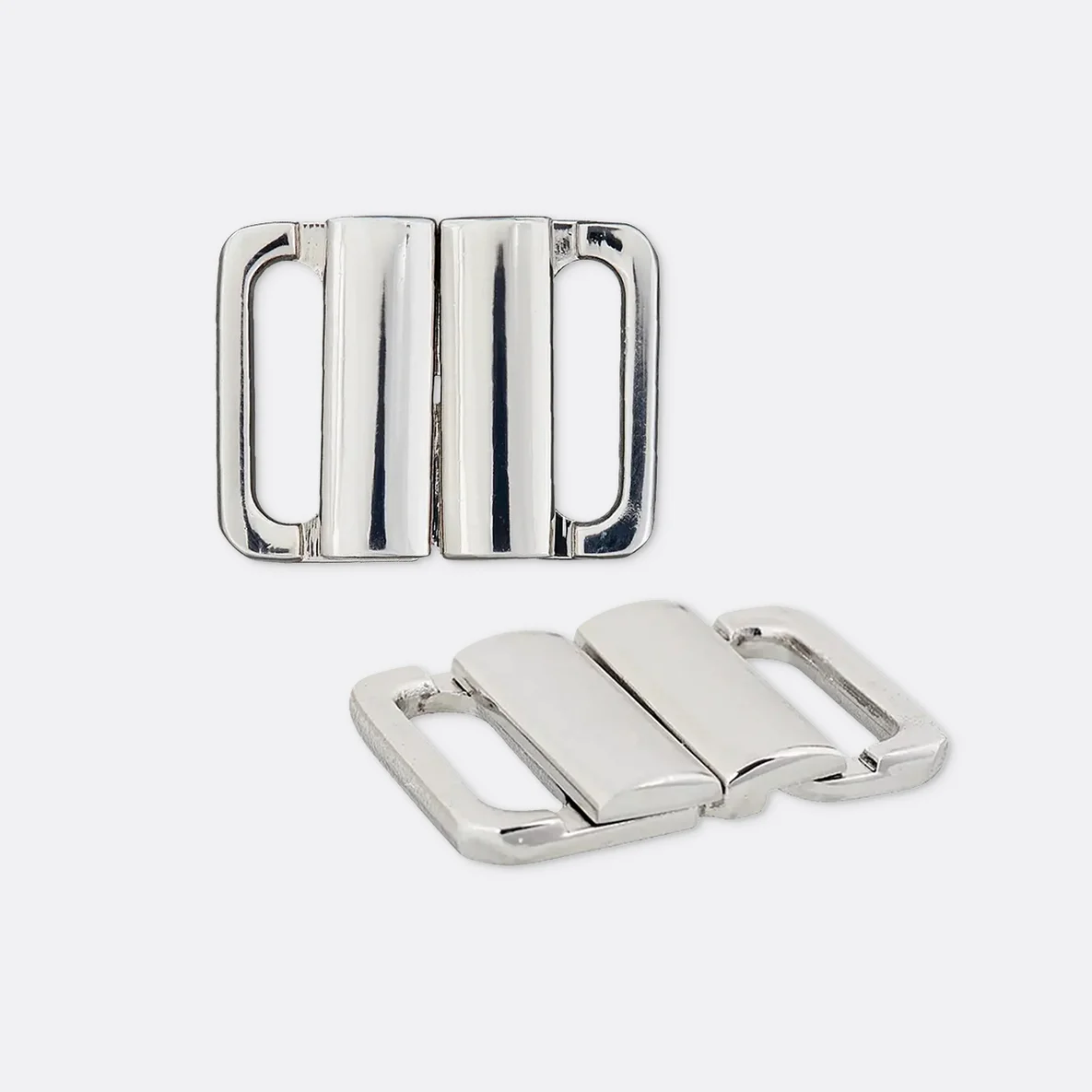 Bikini/BH - Metallschließe, Silber 20mm