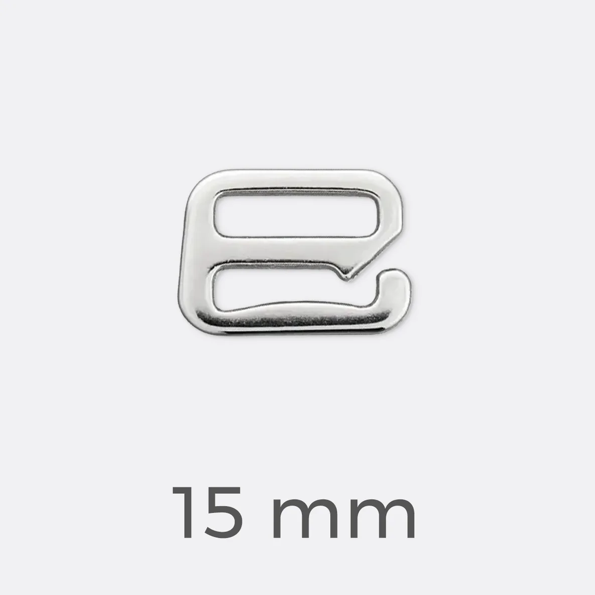 Bikini/BH-Verschluss Metall, 15mm