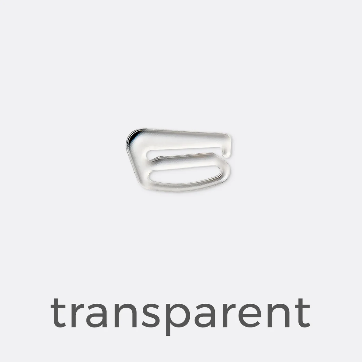 Bikiniverschluss 10mm - transparent