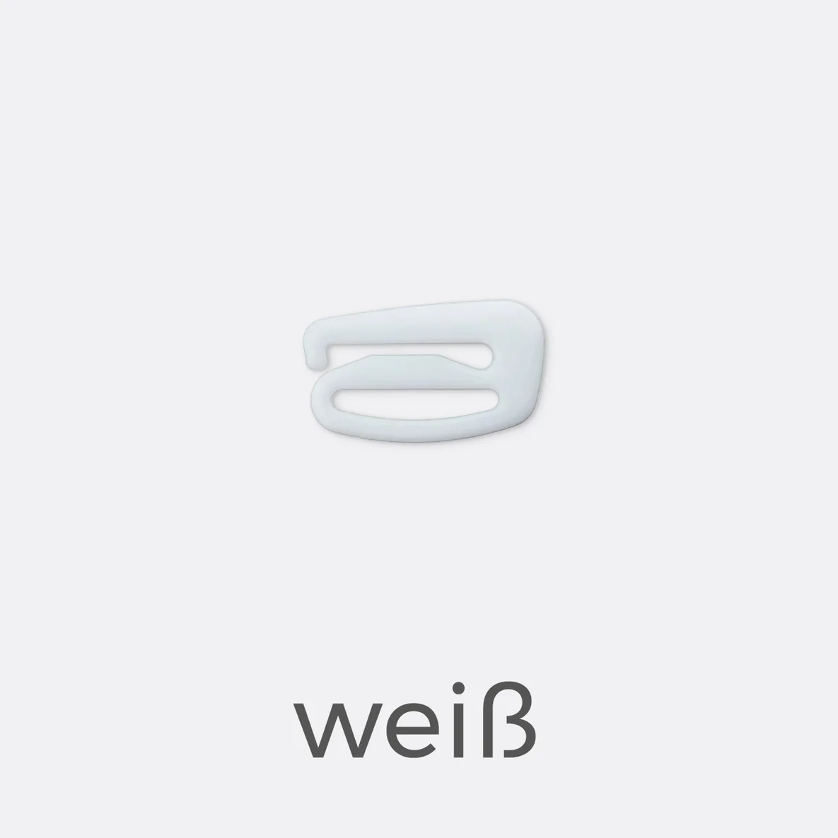 Bikiniverschluss 10mm - weiß