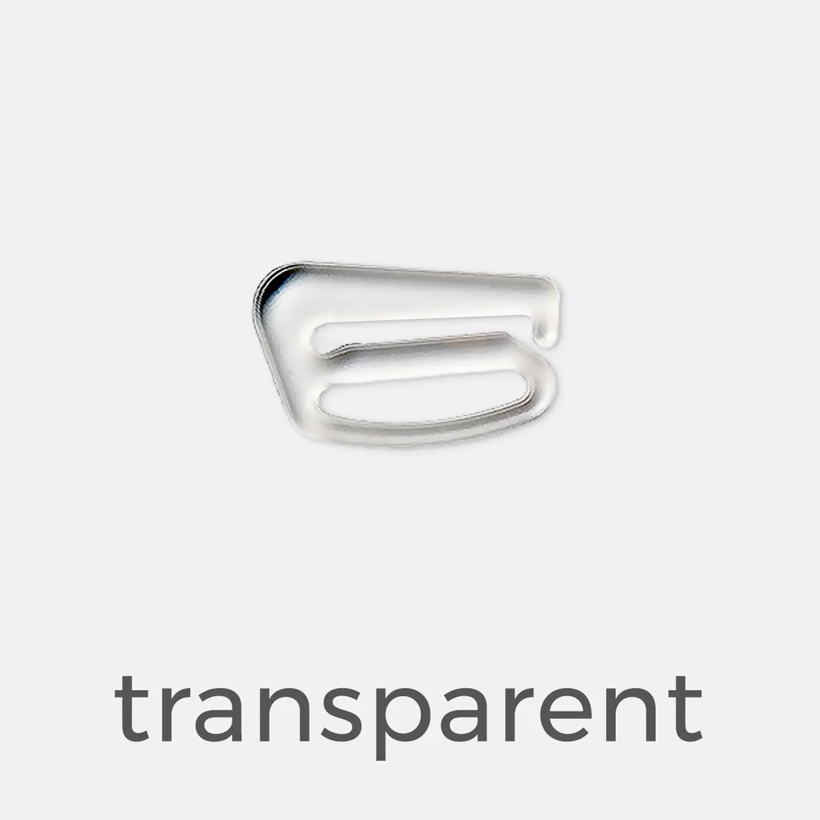 Bikiniverschluss 18mm transparent