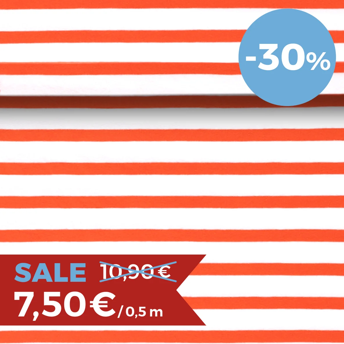 Bio Jersey Streifen Ice Cream Stripes Orange Peach