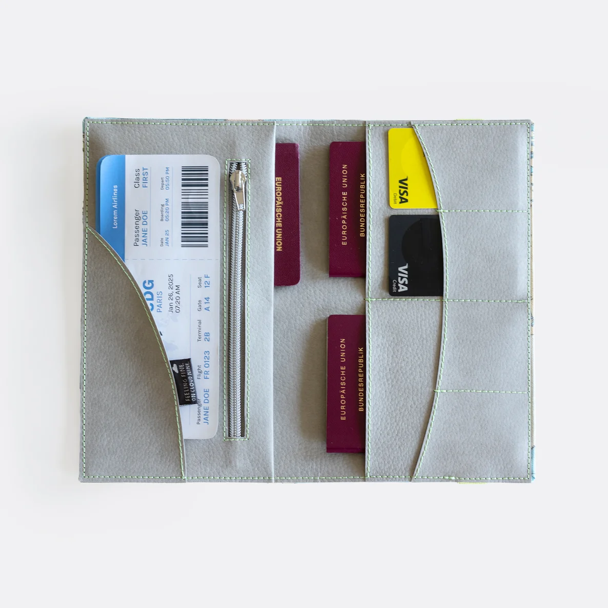 Reiseetui aus SnapPap Steingrau