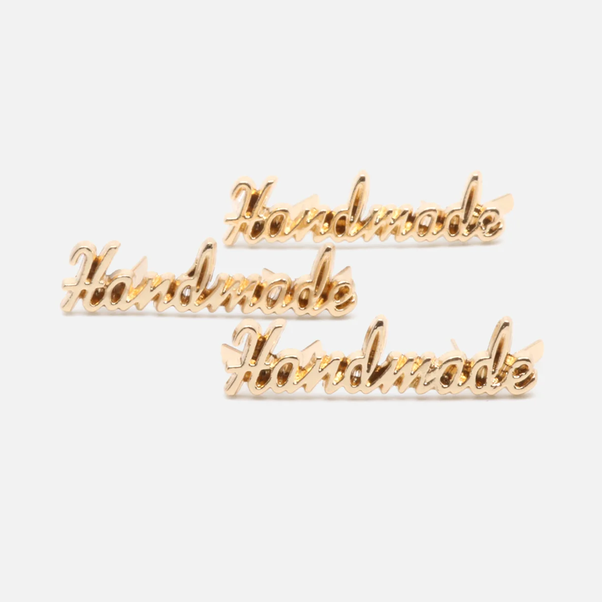 Metall Handmade Label Kontur, Gold