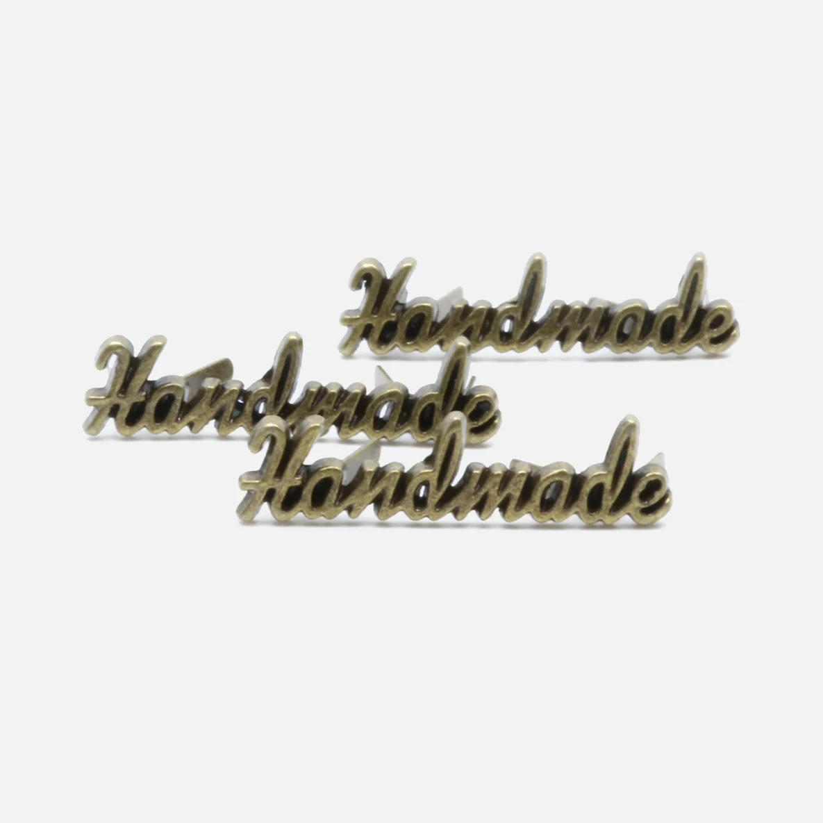 Metall Handmade Label Kontur, Messing