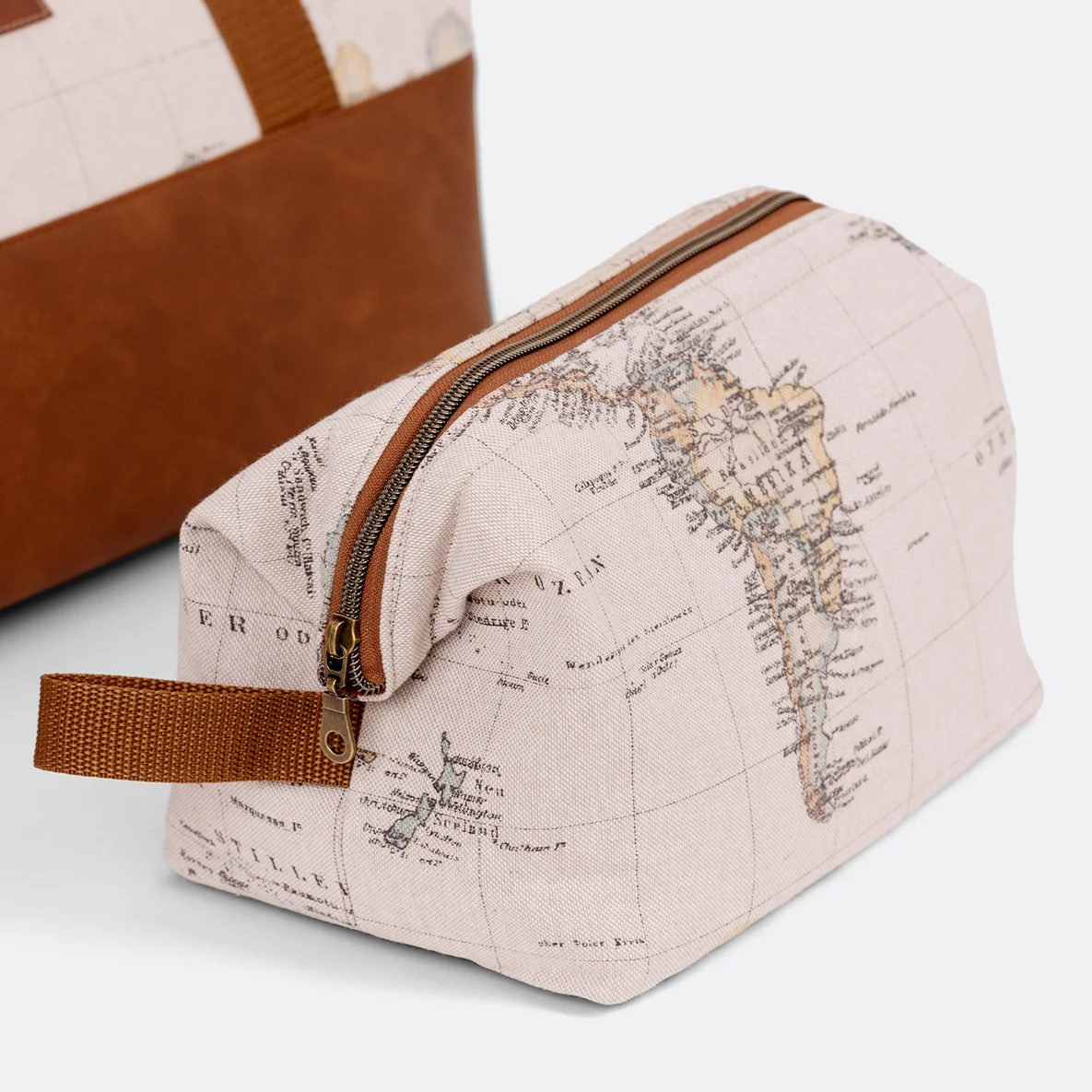 Schnittmuster Kosmetiktasche mit Reisemotiv