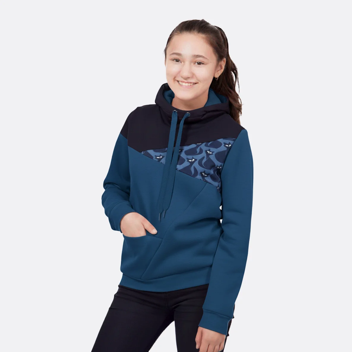 Schnittmuster "Mika" mit Teilung und Kapuze