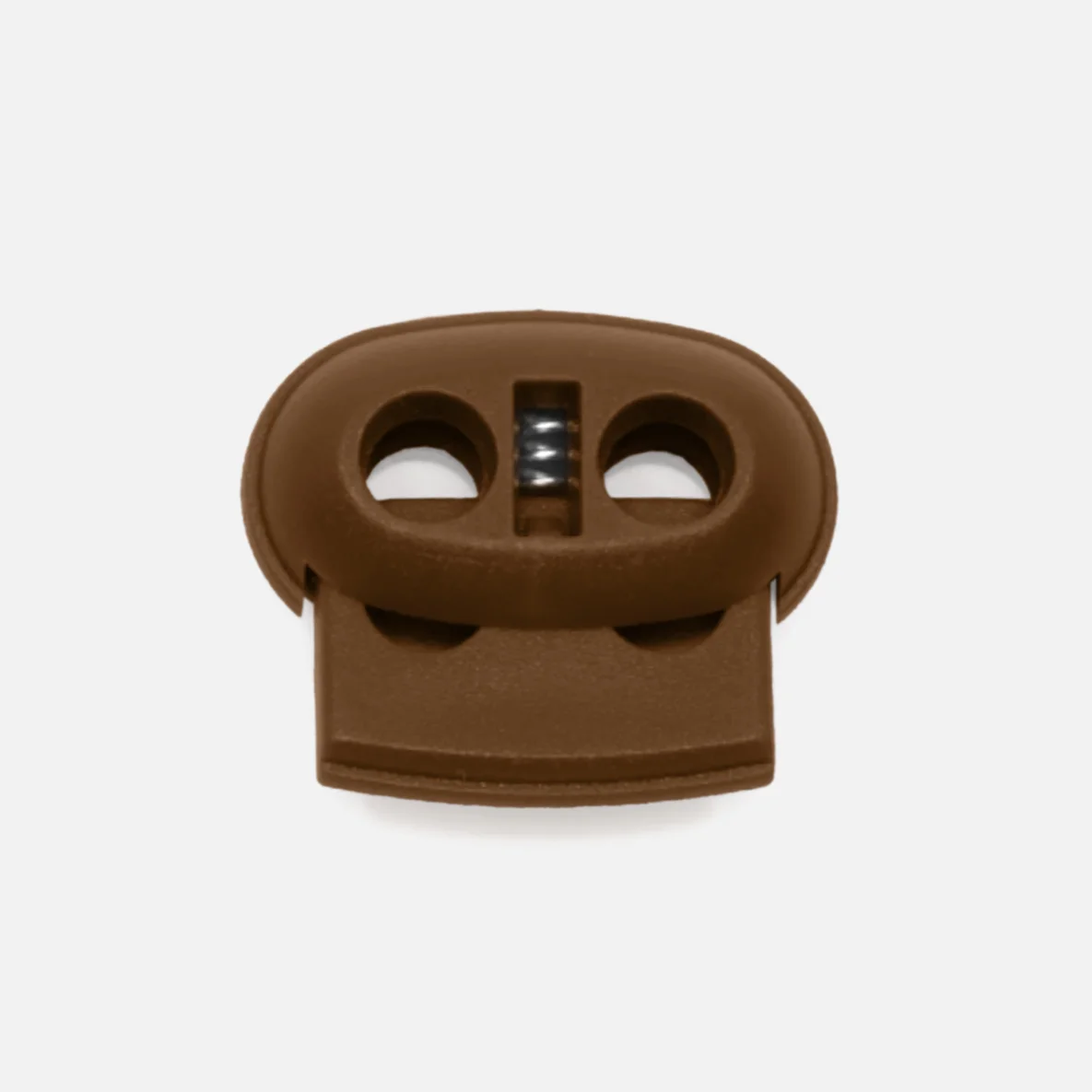 Kordelstopper 2-Loch 6 Stück in Schokoladenbraun D161