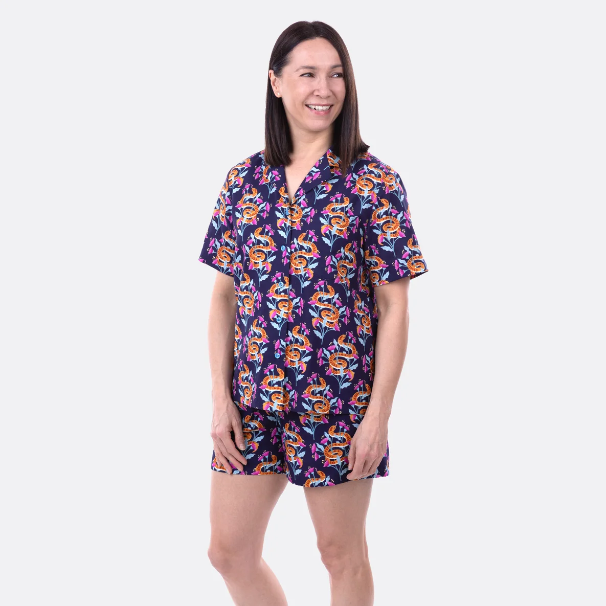 Hamburger Liebe Nähbeispiel Magical Shimmer Pyjama Shorts