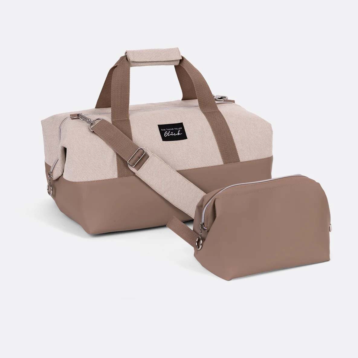 Schnittmuster-Set Weekender & Kosmetiktasche taupe farben