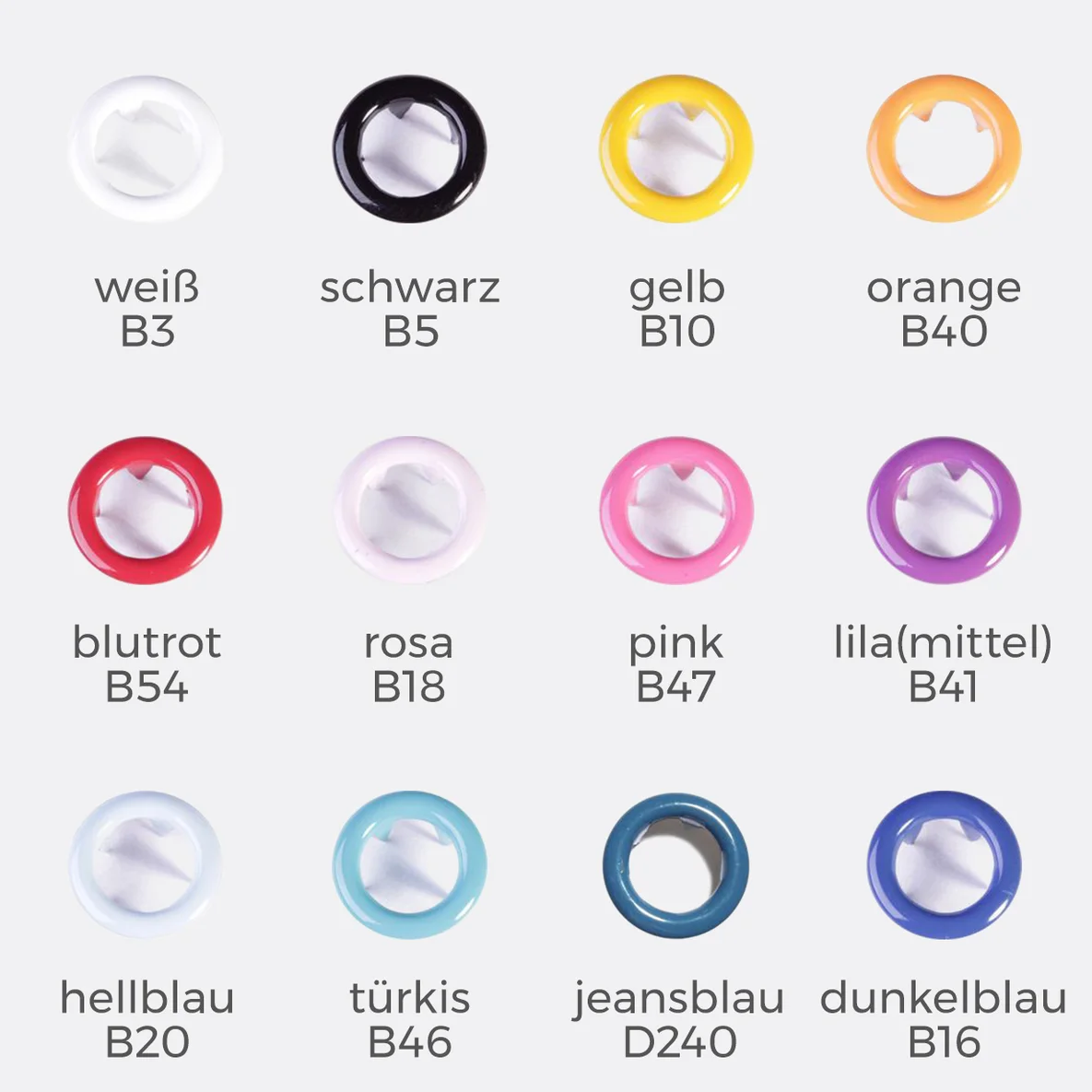 Jersey Druckknöpfe,  11mm