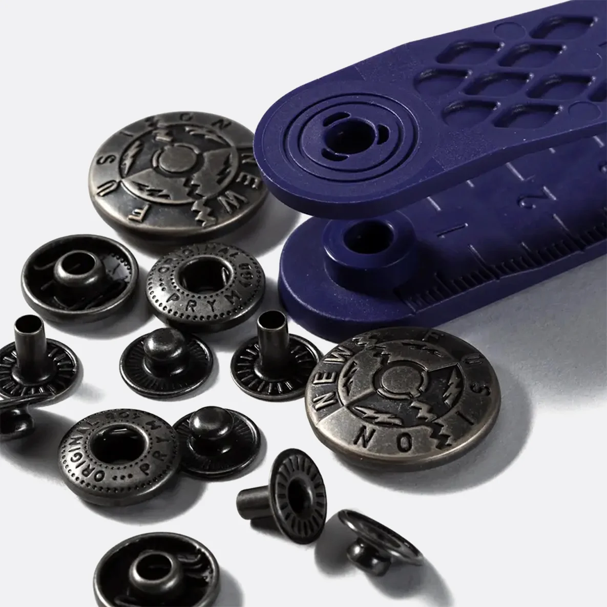 PRYM Anorak Druckknöpfe 20 mm Fusion Design Altsilber