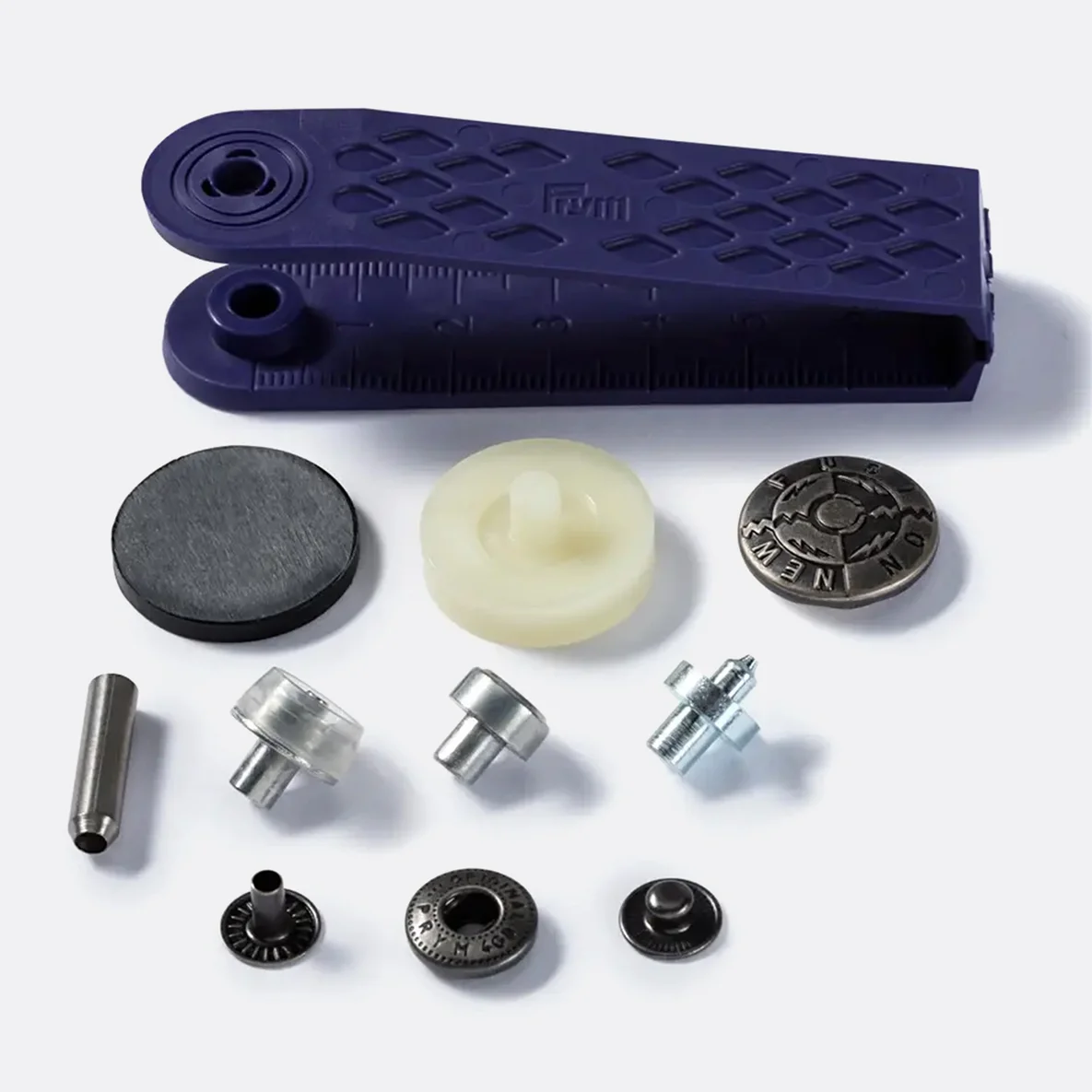 PRYM Anorak Druckknöpfe 20 mm Fusion Design Altsilber