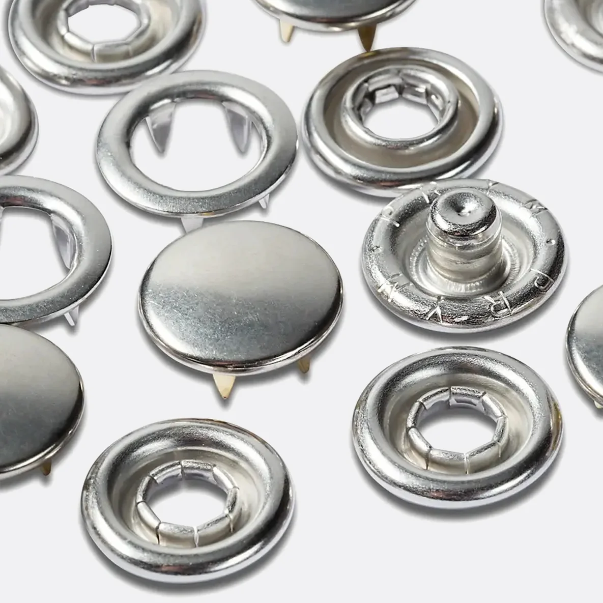 PRYM Jersey Druckknöpfe 10 mm Geschlossen Silber Nachfüllpackung