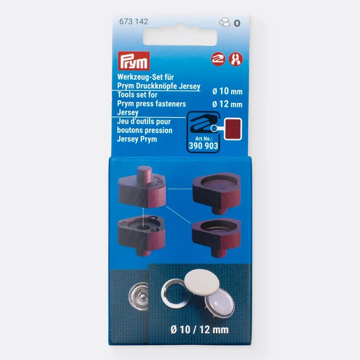 PRYM Werkzeug-Set für Jerseydruckknöpfe 10 und 12 mm