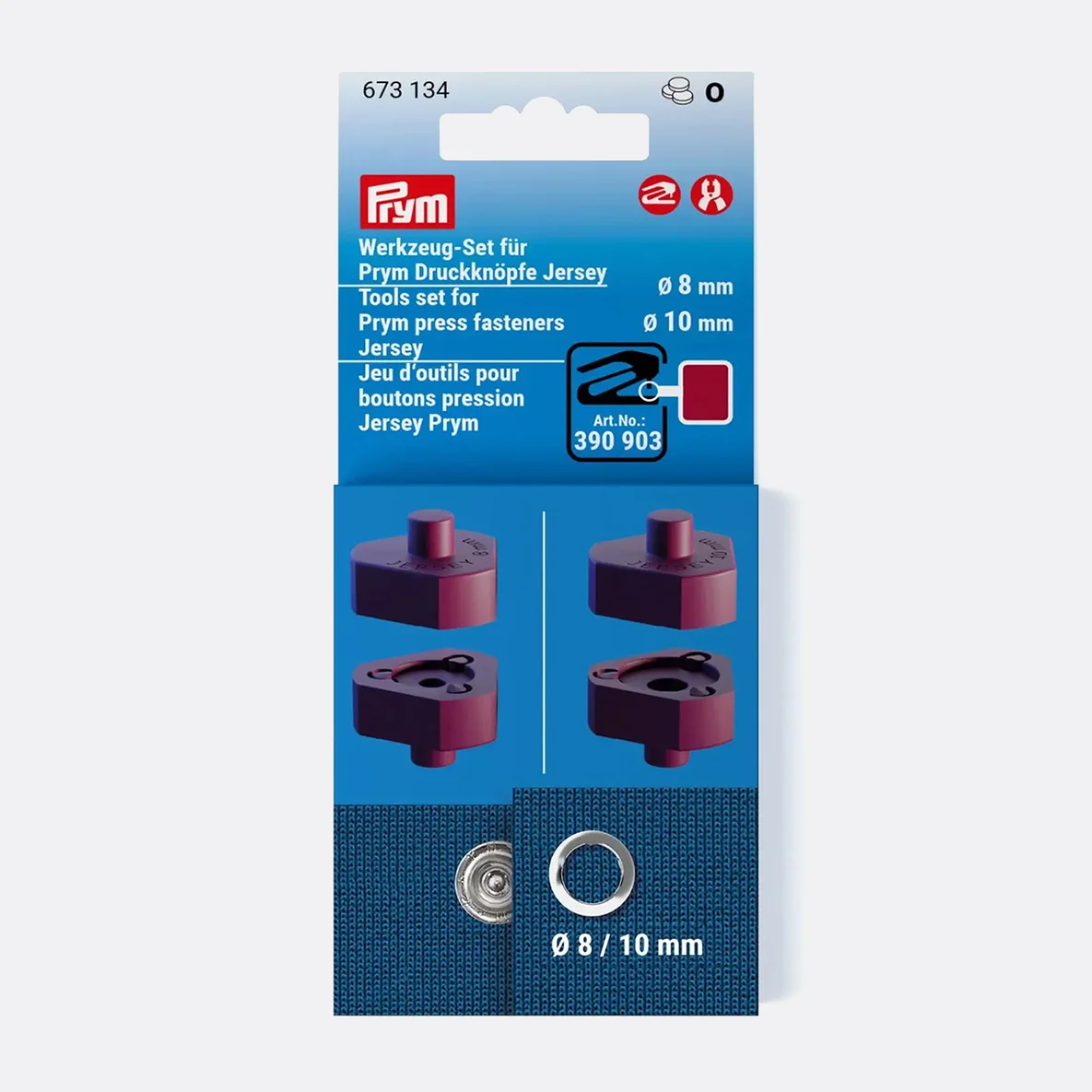 PRYM Werkzeug-Set für Jerseydruckknöpfe 8 und 10mm