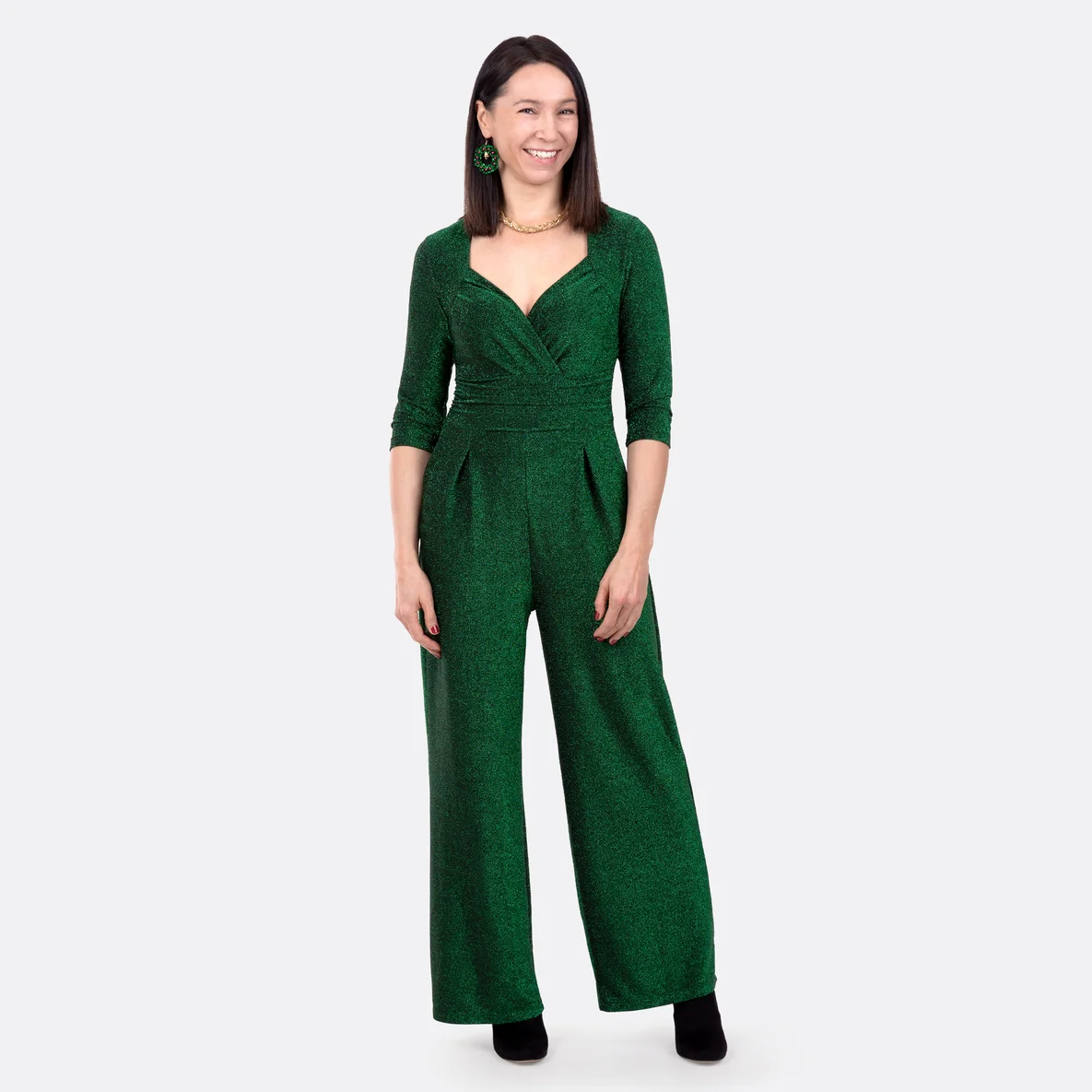 Jumpsuit aus Stretch Lurex selber nähen