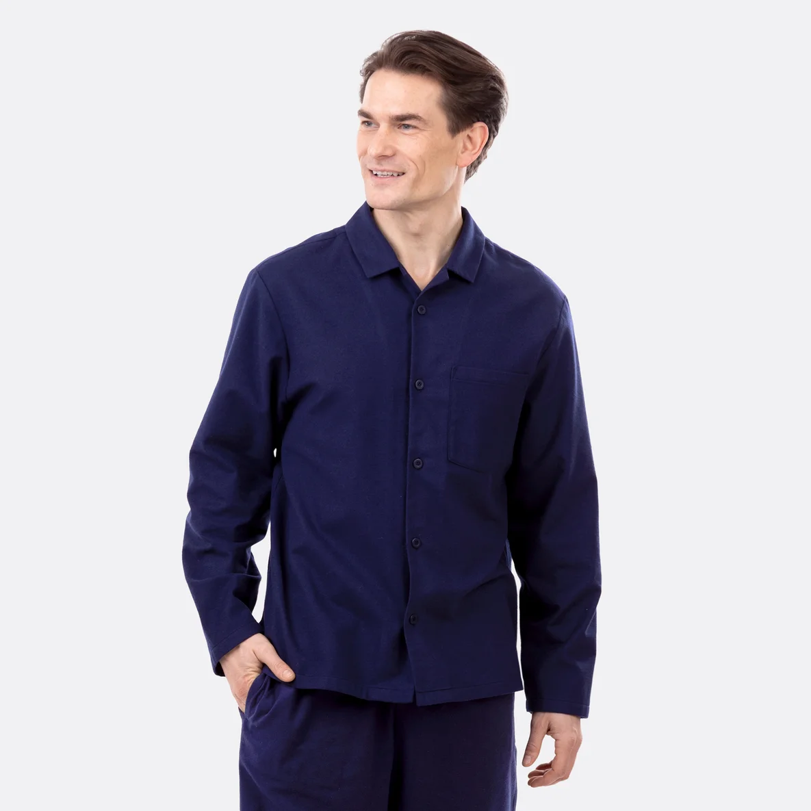 Baumwollflanell stoff Pyjama Hemd selber nähen