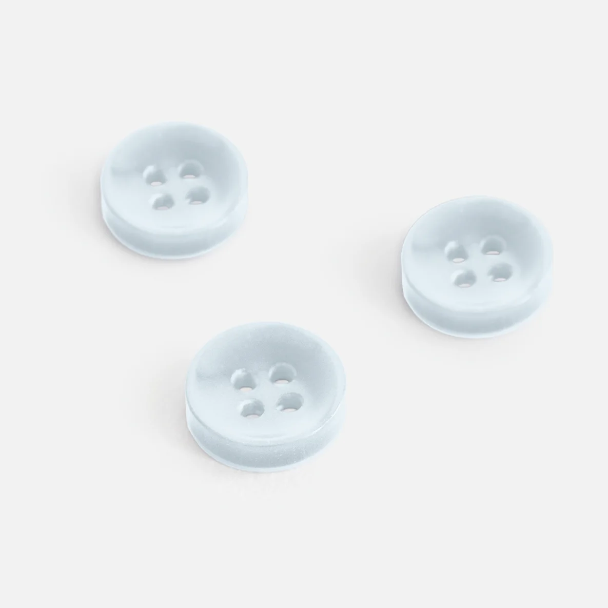 Knopf Perlmutt-Optik, 11 mm, Babyblau