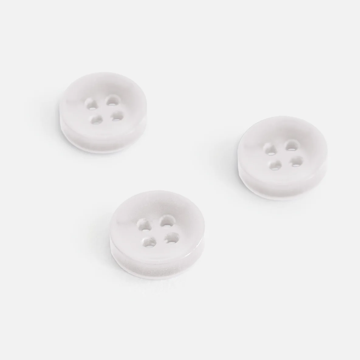 Knopf Perlmutt-Optik, 11 mm, Weiß