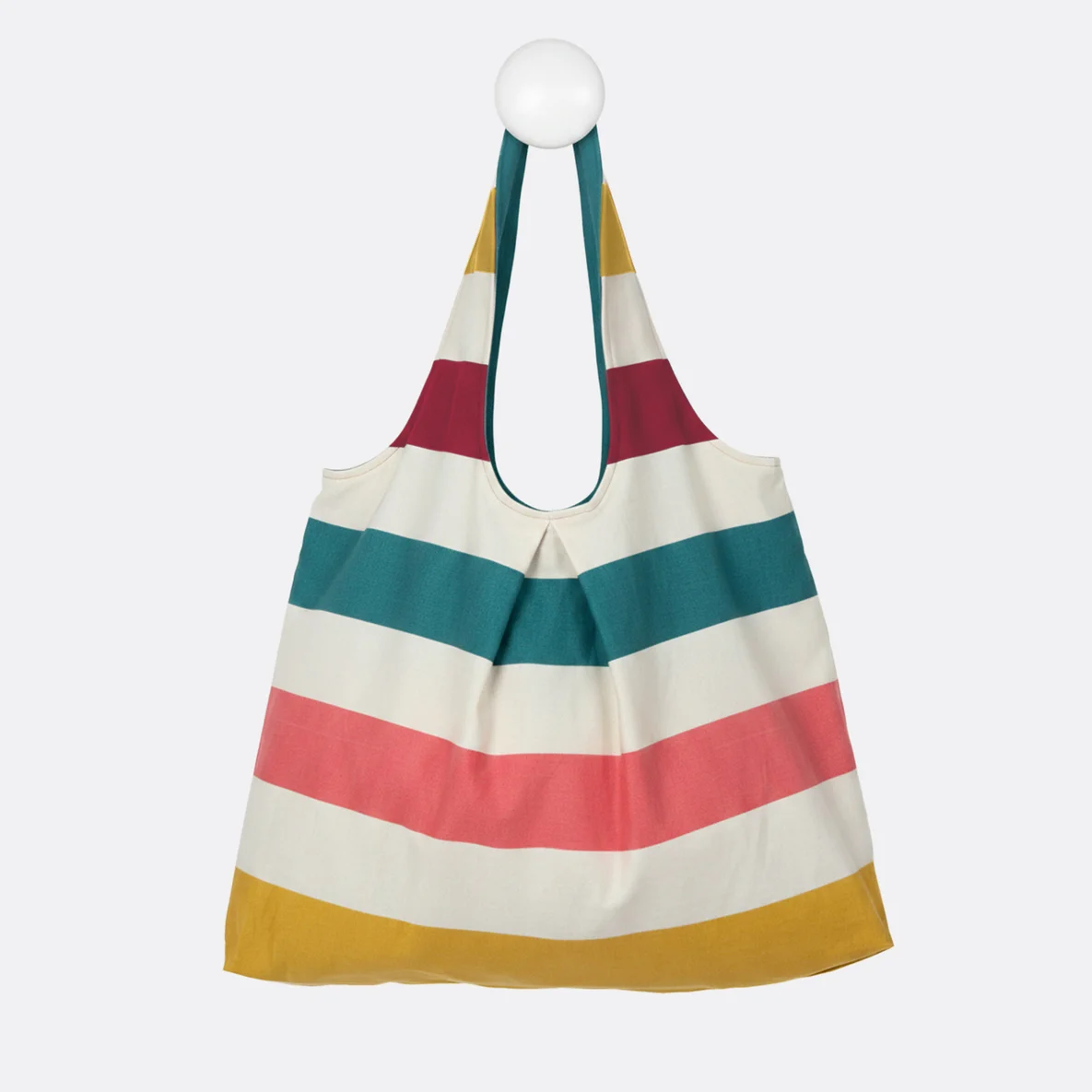 Baumwollcanvas Streifen Wendetasche "Milly"