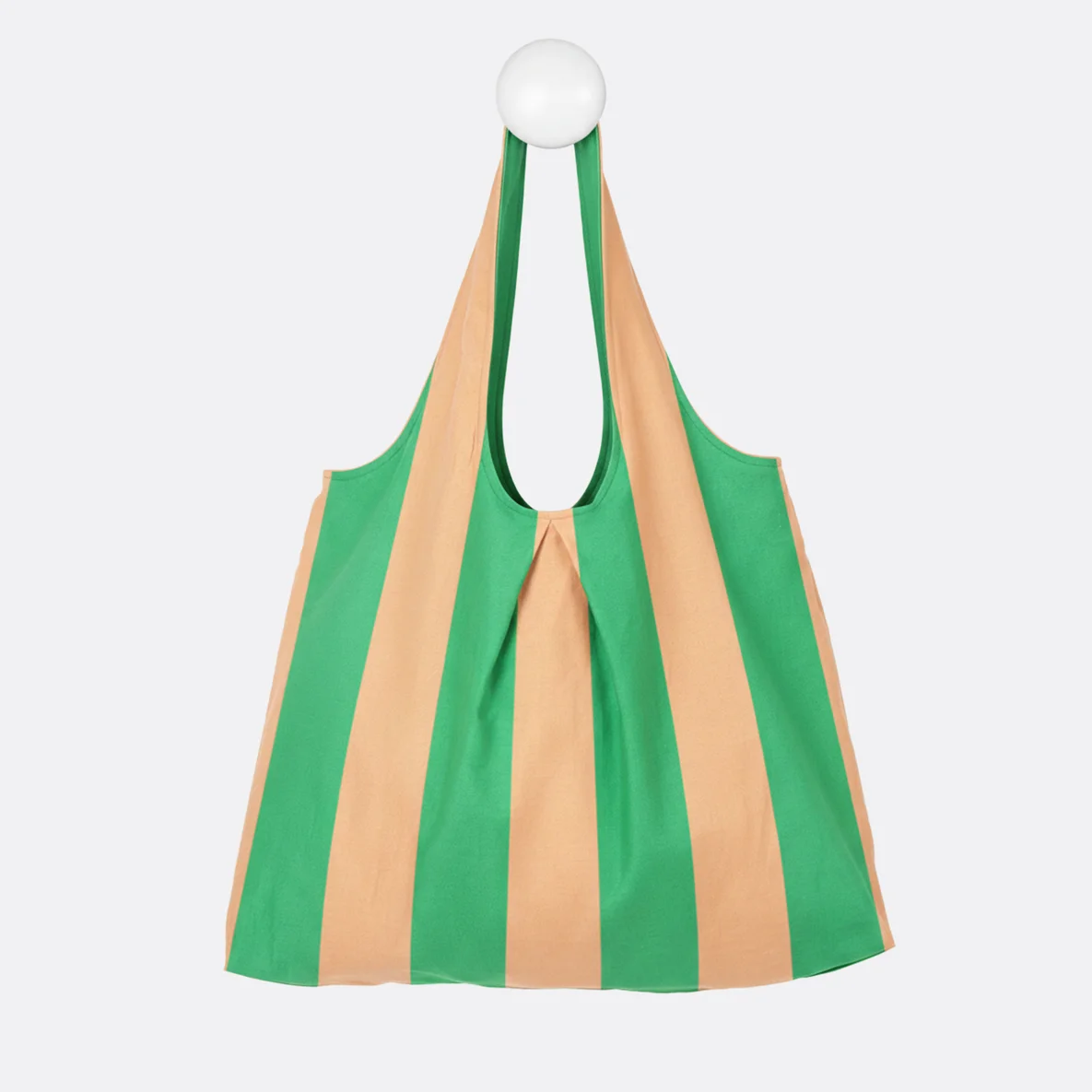 Schnittmuster "Milly"  Canvas Blockstreifen Grün Pfirsich