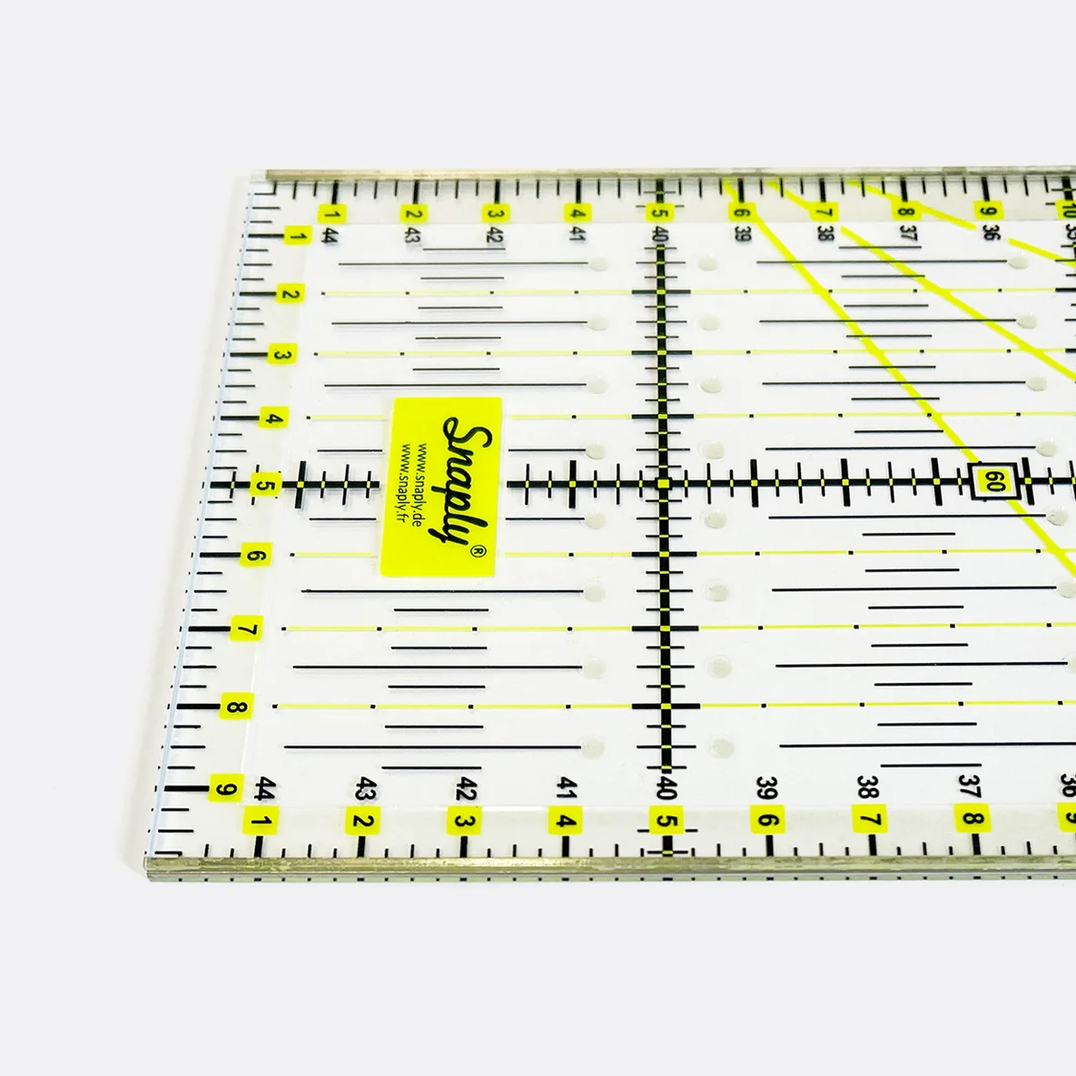 Patchwork Lineal mit Metallkante 45x10cm