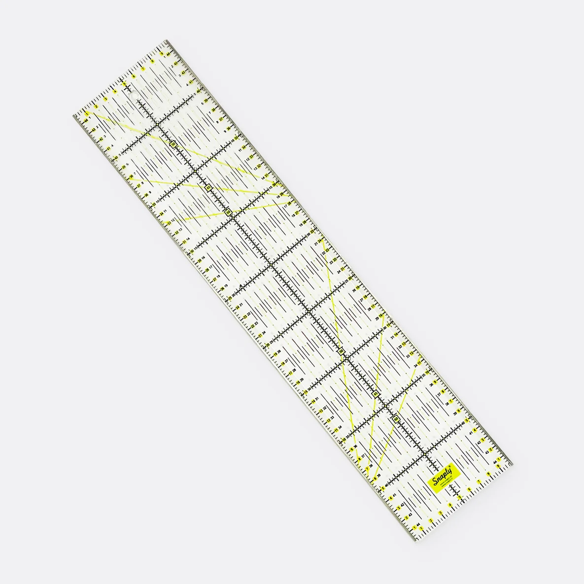 Patchwork Lineal mit Metallkante 45x10cm